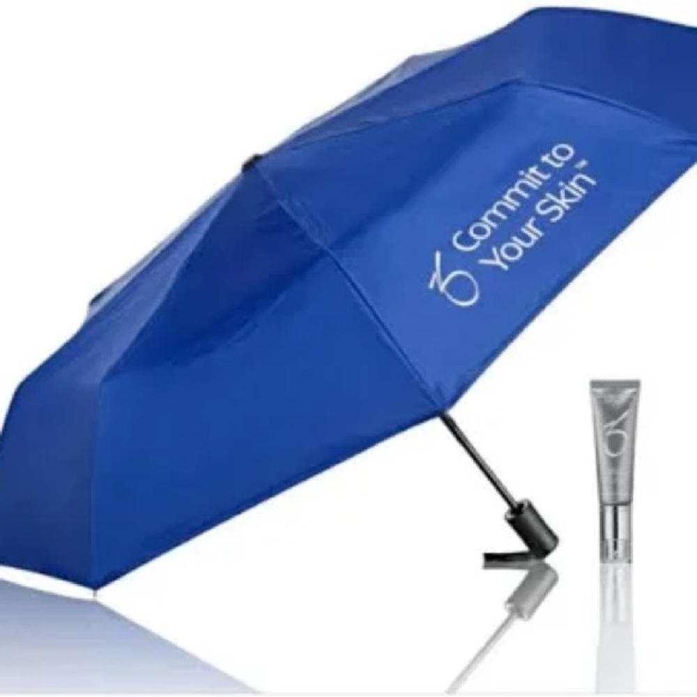 Blue Umbrella with Slogan